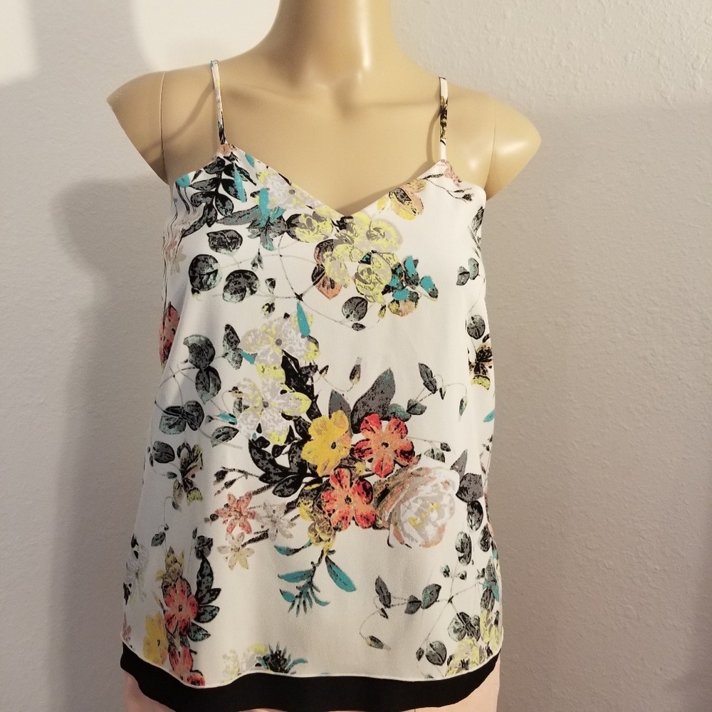 Cute Floral Candie's Tank top Blouse sz XS